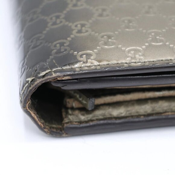 Gucci Metallic Grey Microguccissima Patent Leather Continental Wallet - Picture 12 of 16